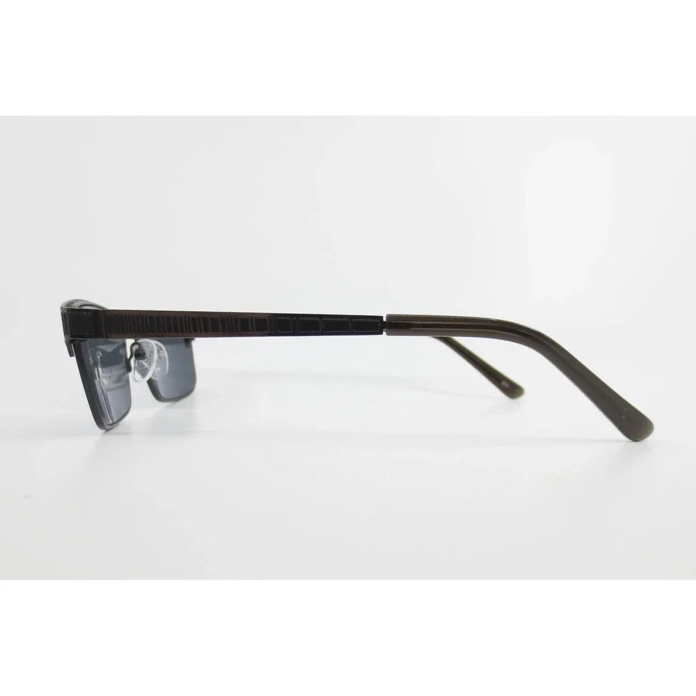 Robert Mitchel Rectangular Eyeglasses Frames Dark Brown Metal 52-16 37520